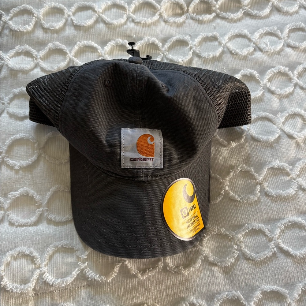 Carhartt Black and Gray Cap with Logo Patch